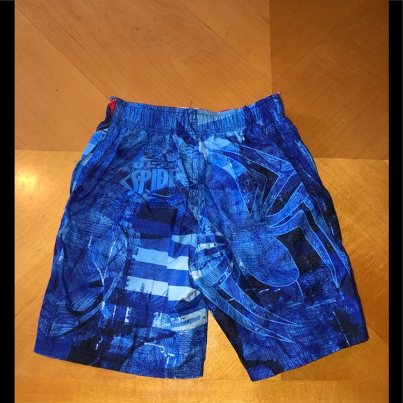 Kids Spiderman Bathing Suit Shorts - Picture 2 of 2